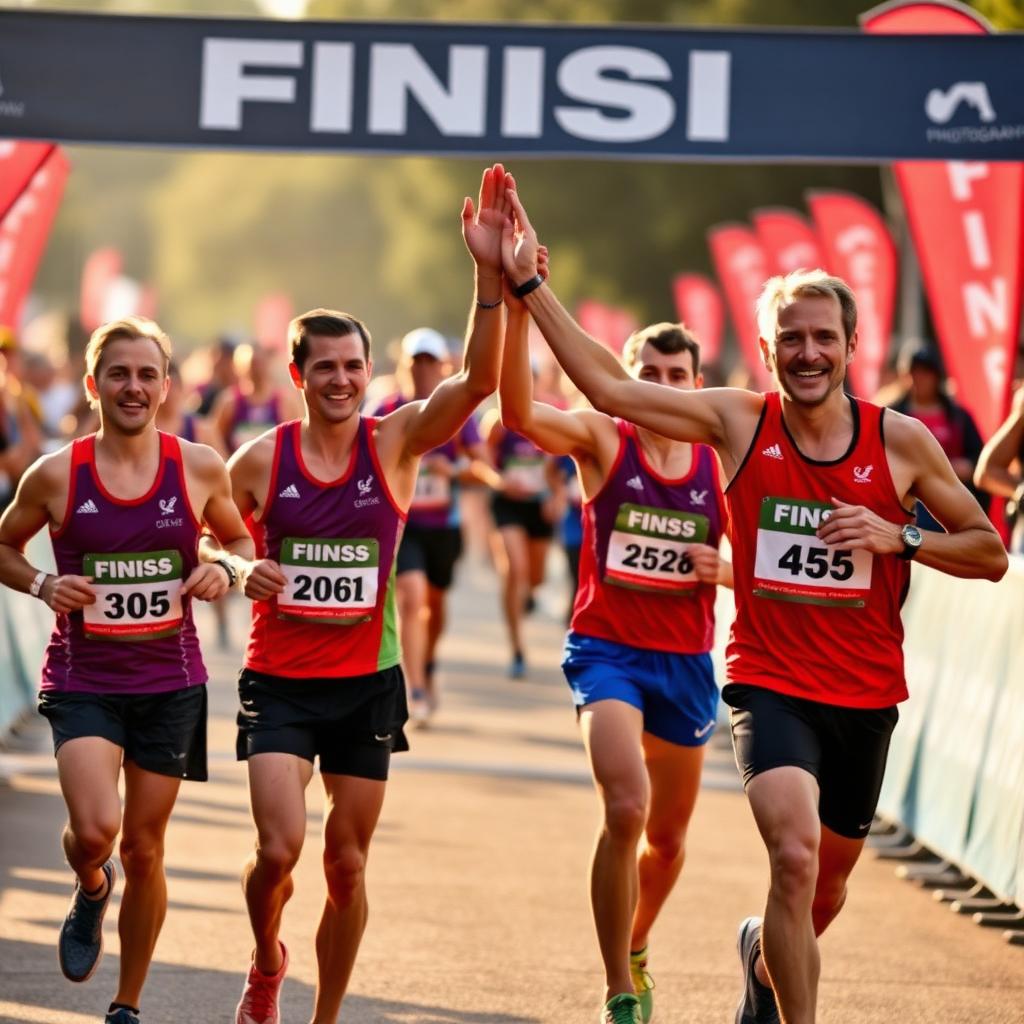 Post-race · High five